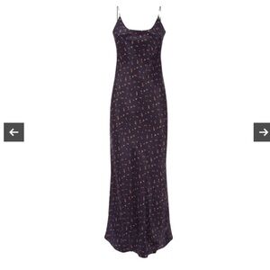 Rat and Boa NWT Floral Spaghetti Strap Maxi Dress 90s Satin Size Medium